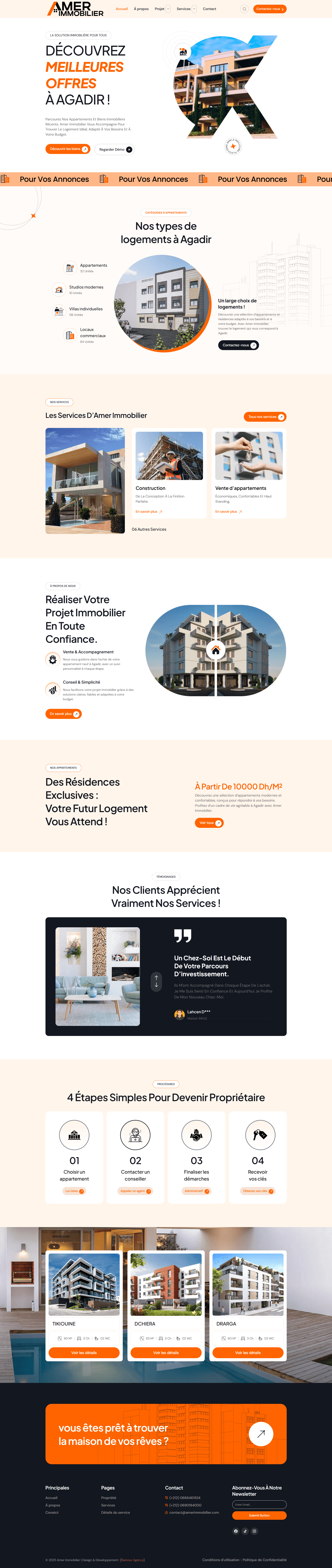 Amer Immobilier — Web Design project by Bameur Agency